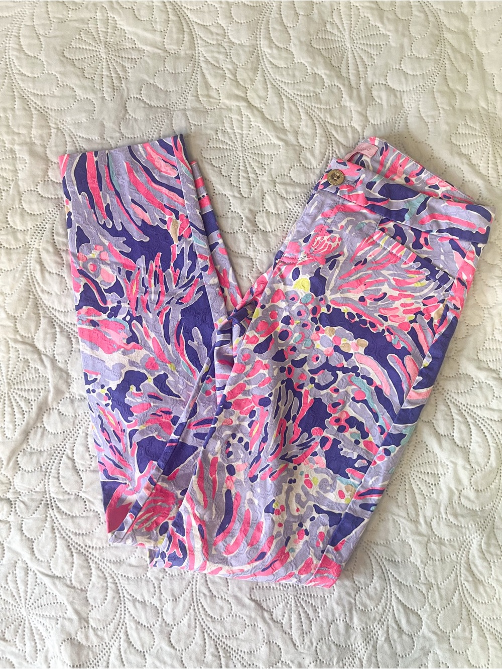 Lilly Pulitzer Kelly Skinny Ankle Purple Pants 00